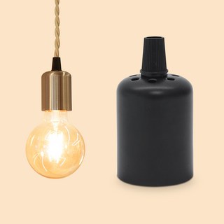 빈티지 소켓 전구 펜던트 DIY 무드등 조명 만들기 블랙, 1개