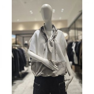 데무 배색니트블라우스 AK2404492
