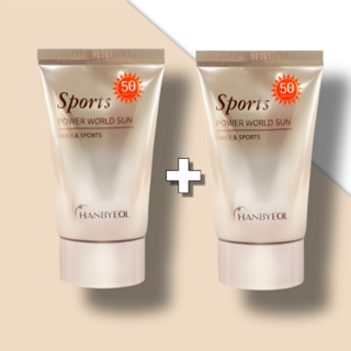 1+1 백탁없는 선크림 한국콜마 골프 미백 기미 선블럭 50ml 2개