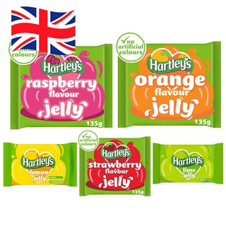 135g 5개 하틀리 하틀리스 유투버 세트 오렌지 스트로베리 라즈베리 레몬 라임맛 Hartleys Jelly