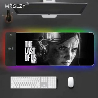 마우스 매트 무선 충전 대형 게이밍 패드 엣지 설정 게이머 키보드 게임용 컴퓨터 The Last of Us Part 2, 400X900X3MM, 1개