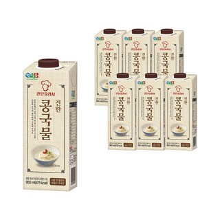정식품 진한 콩물 콩국물 950ml 콩 갈아넣은 콩국 콩국수, 6개