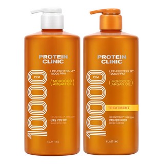 엘라스틴 프로틴클리닉 10000 단백질 고영양 샴푸 1000ml + 트리트먼트 1000ml, 1개