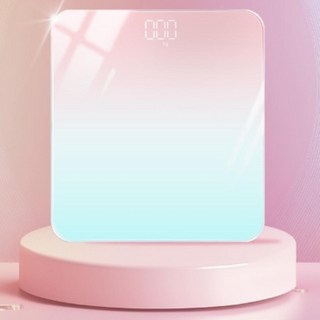 파스텔 LED 인테리어 디지털 미니 체중계, 오로라퍼플