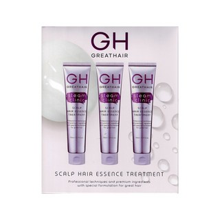 GH 그레이트헤어 스팀 클리닉 스칼프 헤어에센스 노워시 트리트먼트 110ml 3개 세트, 330ml, 1개