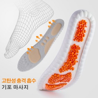 푹신한 보송보송 편안한 탄탄한 운동화전용깔창 - 축구/골프/배드민턴/농구/테니스/등산화 완벽호환 나이키 아디다스 조던 푸마 신발용