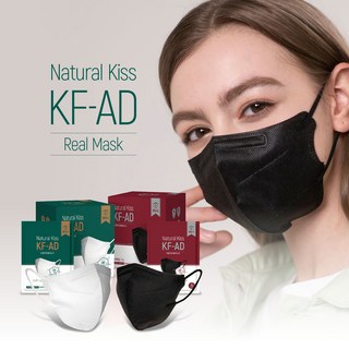 국산 찐마스크 KF94 KFAD 50입 대형 중형 소형 2D 여름용마스크 귀안아픈마스크 부리형마스크, 화이트, 1개, 50매입, KFAD 대형