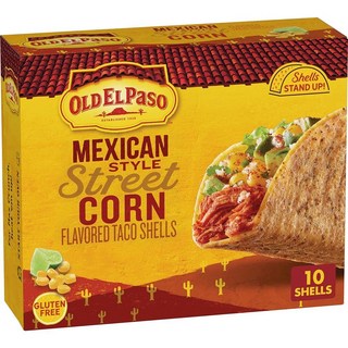 Old El Paso Stand 'N Stuff 타코 쉘 멕시코 스타일 스트리트 콘 맛 글루텐 프리 바삭한 콘 타코 쉘 10개 153.1g(5.4oz), 1개