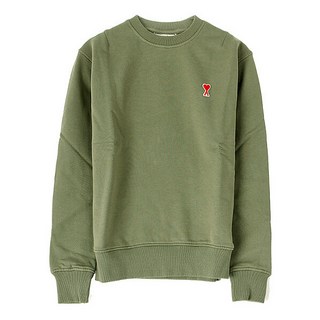 AMI (명품) 20SS E20HJ007.730 317 하트자수 크루넥 맨투맨 카키 남성 /