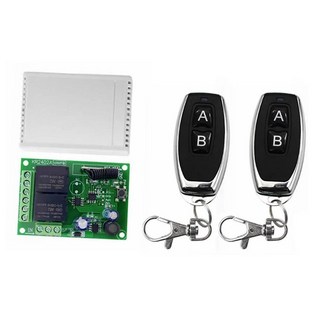 DC6-24V 433Mhz 무선 원격 리모컨 스위치 2 채널 릴레이 모듈 수신기 ON OFF DC 모터 컨트롤러 롤링 도어, [01] DC6-24V 433Mhz, 1개