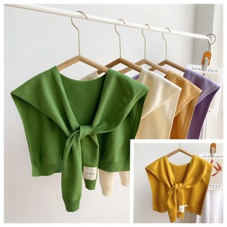 더블공주 파스텔 데일리 레이어드용 어깨숄 니트 가디건