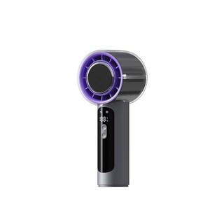 NEXFLOW 미니 냉풍기 3000mAh 배터리 100단계 냉방 빙수기 핸드허브 팬 오래 사용, 회색