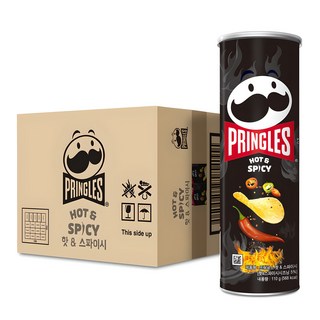 프링글스 핫 & 스파이시, 110g, 12개 대표 이미지 - 프링글스 맛 비교 추천