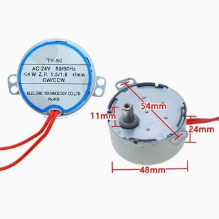 범용 진동 선풍기 전기 오븐 동기 모터 액세서리 TY-50 AC 24V 1.5-1.8 rpm 4W CW/CCW, 1개