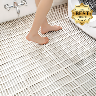 하옴 화장실 안전 매트 물빠짐 조립 욕실매트 6개 베이직화이트 상품 이미지