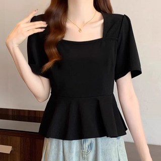 [자체제작] 쿨루 스퀘어넥 블라우스