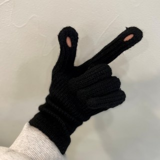 슈가노을 부드럽고 따뜻한 겨울용 핑거홀 장갑
