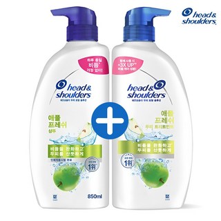 헤드앤숄더 애플 프레쉬 샴푸&린스 세트, 850ml, 1세트