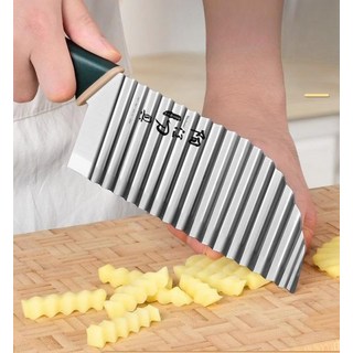 물결무늬 칼 묵칼 웨지 감자튀김 웨이브 오이 피클, 밀크 화이트 웨이브 칼+호박 절단기