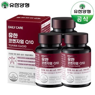 유한양행 유한 코엔자임 Q10 500mg x30캡슐 3박스 혈압 항산화 활력 영양제, 1회분, 90개