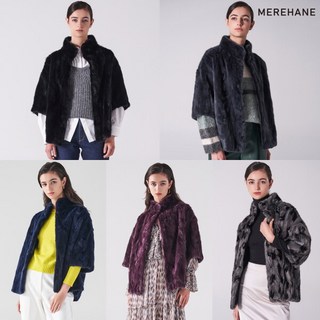 [메르핸] 리얼 밍크 하이넥 자켓