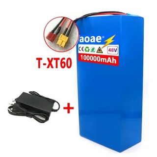 100% 새 원본 48V 100Ah 13s6p 리튬 배터리 팩 48v 100000mAh 2000W Citycoco 전동 스쿠터 배터리 내장 50A, 04 T-XT60  charger