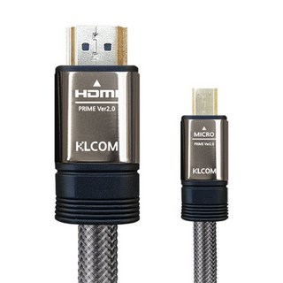 케이엘시스템 KLcom PRIME 고급형 Micro HDMI to HDMI v2.0 케이블 KL32 3m, 1개