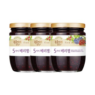 복음자리 과일잼 딸기 350g 1개 + 블루베리 사과, 5가지 베리잼