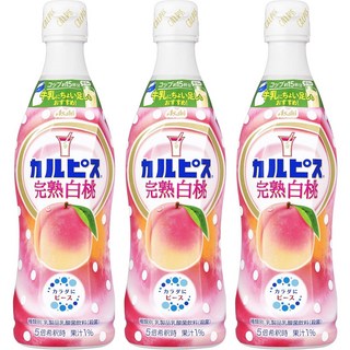 아사히 희석타입 칼피스 피치 복숭아맛 원액 시럽 470ml, 3개