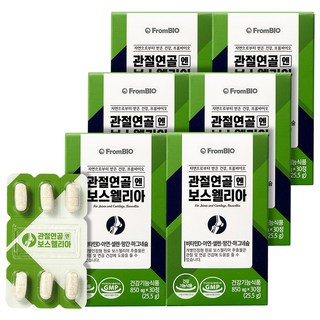 프롬바이오 본사 출고 관절연골엔 보스웰리아 개별인정형 연골 관절 망간 아연, 30정, 6박스