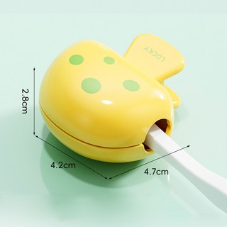 salimm 휴대용 러블리 버섯 디자인 칫솔뚜껑 칫솔 캡 커버 5p, 5개, 옐로우