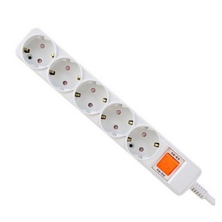 카닉스 타노스 통합스위치 과부하차단 멀티 콘센트 5구16A, 1.5m, WHTTE, 1개