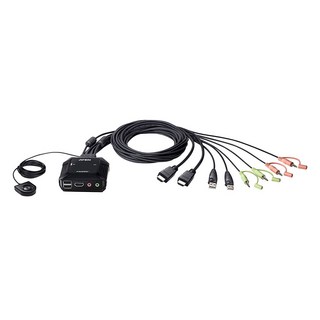 에이텐 CS22H KVM 스위치 2포트 HDMI/USB 케이블일체형, 1개