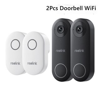 Reolink 2K 동영상 초인종 WiFi 및 PoE 스마트 야외 가정용 인터콤 인간 감지 유선 차임벨 포함 알렉사 지원, 2개