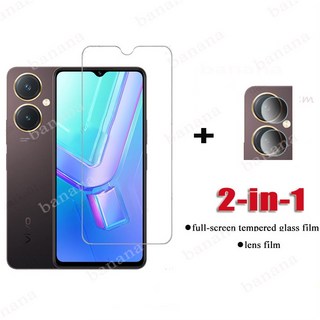 Vivo Y27 Tempered Glass Film for Vivo Y36 5G Y35 Y22s Y21T 2 in 1 Camera Lens Glass Screen Protector, Screen + Camera, Vivo Y12A/Y12S, 1개