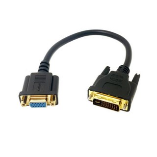 아날로그 DVI 24 + 5 수-VGA 암 모니터 컨버터 어댑터 케이블 블랙 vga 20cm, 01 Black, 01 0.2m