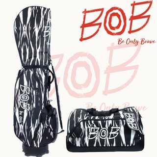 BOB 비오비 불꽃프린트 캐디백세트 보스턴백포함 GCS3GB010 블랙색상