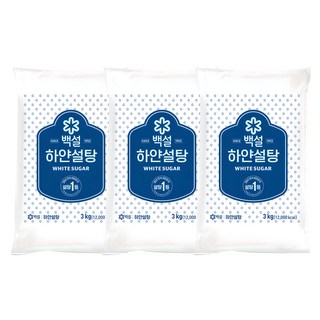 백설 하얀설탕, 3kg, 3개