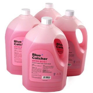 블루캐처 핸드워시(4L x 4개/1박스) 대용량 손세정제 물비누 가정용 업소용 리필, 4L, 4개