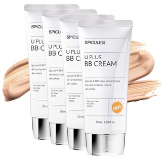 스피큘엑스 밀착 커버 비비크림 컨실러 재생 비비 유플러스 BB 크림 남여 공용, 50ml, 4개