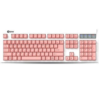 큐센 USB 게이밍 유선 일반형 키보드, 핑크, SEM-DT35