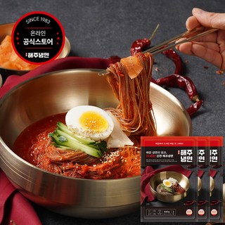 더 매운 신천 해주냉면 6인분 매운 불비빔냉면 밀키트 함흥냉면, 640g, 3개