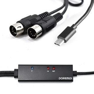MTU-11 MIDI To USB-C Windows 용 케이블 리드 어댑터 Macbook IOS Andoird Tabler 기타 부품 액세서리, 한개옵션0, 한개옵션1