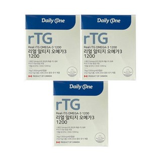 데일리원 리얼 알티지 오메가3 1300mg x 60캡슐 3개, 60정