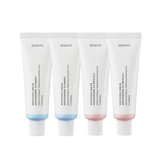[기미잡티 개선 임상완료] 코리아나 스킨비타 나이아신아마이드 미백크림 60ml 2개+나이아신아마이드 톤업크림 60ml 2개, 4개