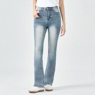 세븐무드 여성용 사계절 슬림 워싱 쫀쫀 히든밴딩 스판 부츠컷 청바지 데님 팬츠 바지 빅사이즈 기본 숏 롱 3단 기장 길이 가능