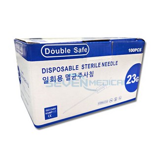 더블세이프 일회용 멸균주사침 100개입 주사바늘, 1개