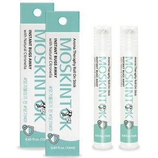 모스킨톡 아로마테라피 벅스어웨이 롤온스틱, 2개, 12ml