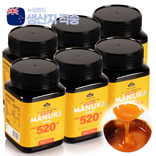 와일드네이처 마누카꿀 MGO 520+ UMF15+ 동일수치, 6개, 500g 마누카꿀15 와일드네이처 마누카꿀 MGO 520+ UMF15+ 동일수치, 6개, 500g 마누카꿀15