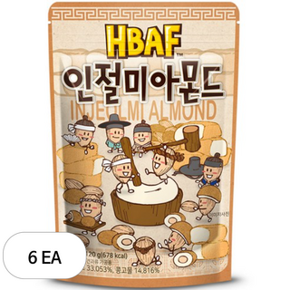 바프 인절미 아몬드, 120g, 6개